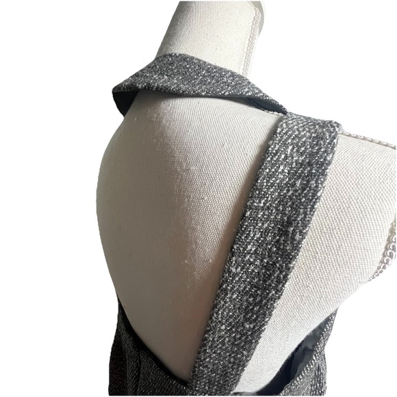 Anna Sui women's  sleeveless tweed sequin Funky fringe mini dress size M gray - Picture 5 of 13